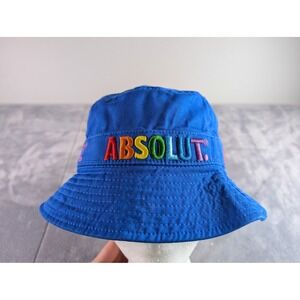 Absolut Vodka Blue Bucket Hat Pride Rainbow Logo Embroidery Cotton One Size